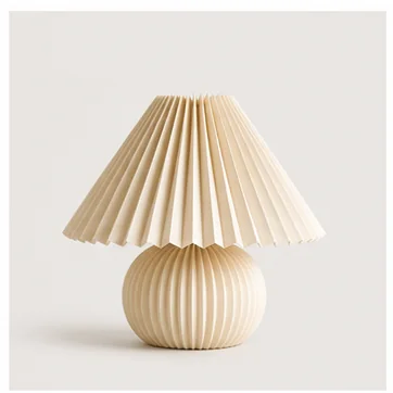 Pleated paper table lamp